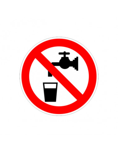 Стикер „Водата не е за пиене“, 12х12 см