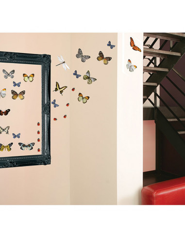 Декоративен стикер Пеперуди и калинки - 21х29,7 см