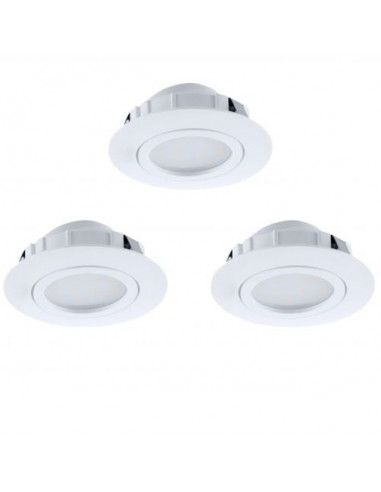 LED луни, подвижни, бели, Ø84 мм, 6 W, 3 броя