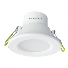 LED луна за вграждане Vivalux, бяла, Ø100 мм, 6 W