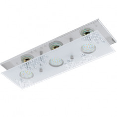LED аплик Toneon, Eglo 75233, 3х3W, 600 lm, хром/сатен/прозрачен