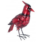 Соларна лампа - червена птичка височна 49 см, 4 светодиода