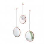 Комплект от 3 бр огледала за стена “DIMA ROUND“ - цвят мед - UMBRA