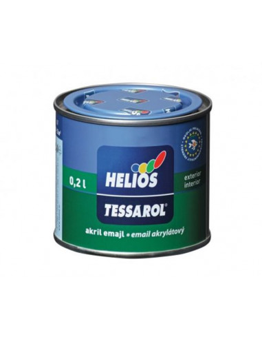 Акрилен емайллак Helios Tessarol - 0,20 л, бял