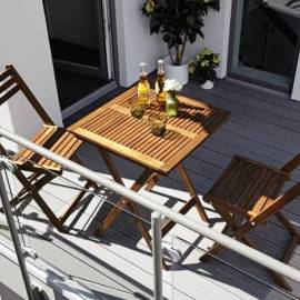 Сгъваема маса и два стола - комплект за балкон