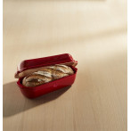 Керамична форма за печене на хляб "LARGE BREAD LOAF BAKER" - цвят червен - EMILE HENRY