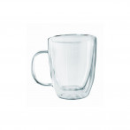 Двустенна стъклена чаша с дръжка - 350 мл. - Vin Bouquet
