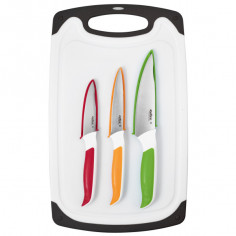 Комплект 3 бр. ножове с дъска за рязане - Zyliss
