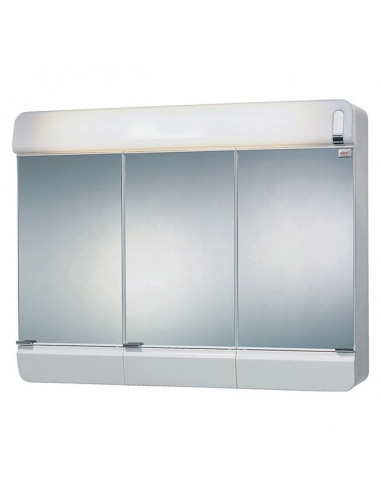 Огледален шкаф с осветление - 68,3x48,5 см, с контакт, PVC