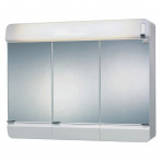 Огледален шкаф с осветление - 68,3x48,5 см, с контакт, PVC