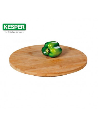 Въртяща се кръгла дъска за сервиране от бамбук 35 см, KESPER Германия