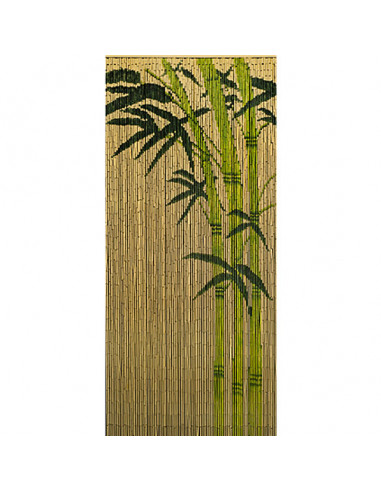 Декоративна завеса за врата с ресни Bamboo - 90х200 см, декор бамбук, с бамбукови пръчици
