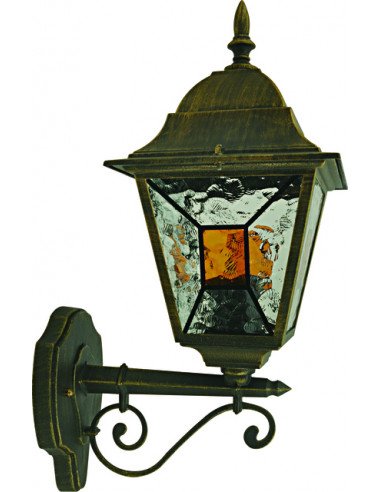Градинска лампа долен носач Belight - 60 W, Е27, златиста патина