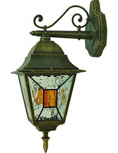 Градинска лампа горен носач Belight - Е27, 60 W, златиста патина