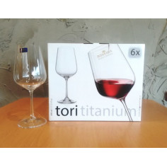 Чаши за розе и червено вино Tori Titanium Bohemia 6 * 490 мл, Чехия