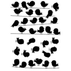 Декоративен стикер 'Черна птичка' - размер S, 29,7х21 см