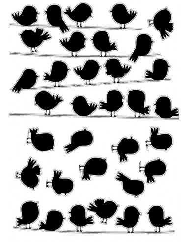 Декоративен стикер 'Черна птичка' - размер S, 29,7х21 см