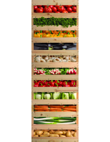 Декоративен стикер за хладилник 'Зеленчуци' - 180х59,5см