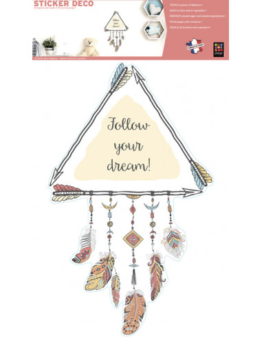 Декоративен стикер 'Follow your dreams' - 48x68 см