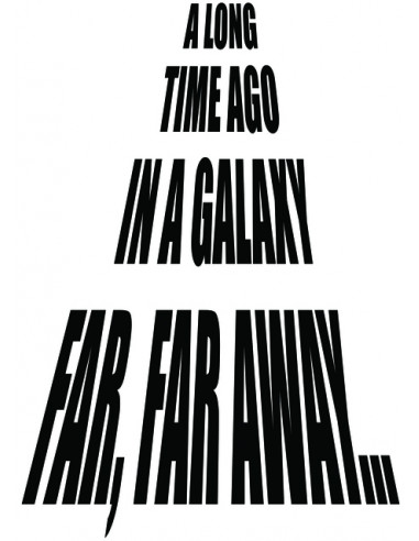 Декоративен стикер 'A long time ago in a galaxy' - 48x68 см
