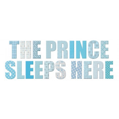 Декоративен стикер 'Принцът спи тук' - 24x68 см