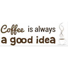 Декоративен стикер 'Coffee Idea', 24x68 см
