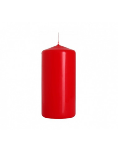 Декоративна свещ - Червен металик, 50х100 мм