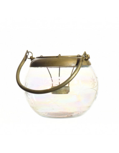 Свещник - 15х13 см, стъклен