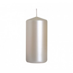 Декоративна свещ - Сив металик, 50х100 мм