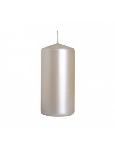 Декоративна свещ - Сив металик, 50х100 мм