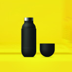 Двустенна термо бутилка “ORB“ - 420 мл - цвят инокс - asobu