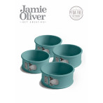 Комплект от 4бр форми с падащо дъно Ø10см - цвят атлантическо зелено - jamie oliver