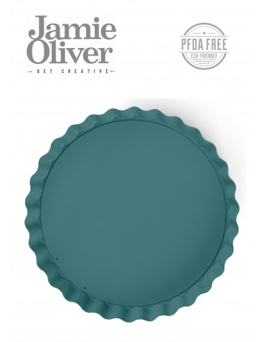 Вълнообразна форма с падащо дъно - Ø 25 см - цвят атлантическо зелено - jamie oliver