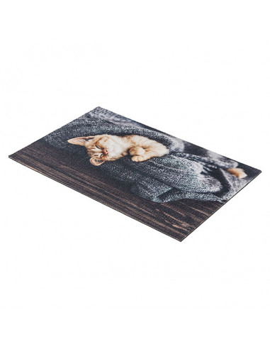 Изтривалка за входна врата Deco Print - 40x60 см, с фотощампа котенце