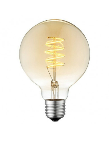 LED крушка - 4 W, Е27 G95, 2200 К, 140 lm, Ø9,5 см, кехлибар