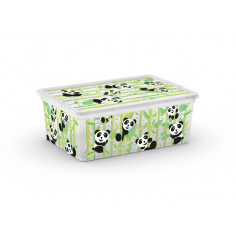 Пластмасова кутия за съхранение S Cute Animals - 37х26х15 см, 11 л, с капак