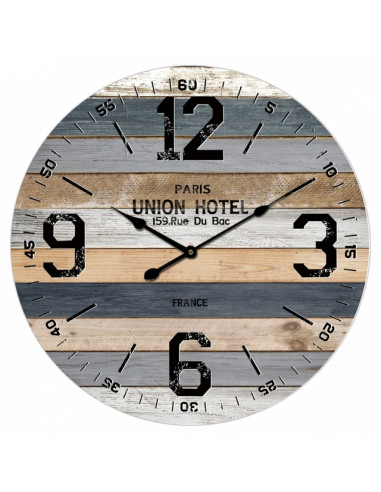 Стенен часовник "Класик" - Ø58 см, MDF, сив