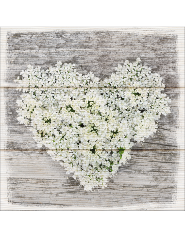 Картина ProArt Сърце от цветя - 30х30 см, дигитален печат върху дърво