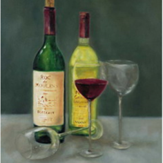 Картина - 40х50 см, вино, с пластмасова рамка