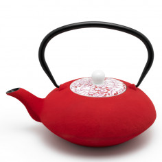 Чугунен чайник “Yantai“ - 1,2л - цвят червен - BREDEMEIJER