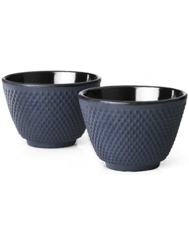 Комплект от 2бр чугунени чаши за чай “Xilin“ - тъмно сини - BREDEMEIJER