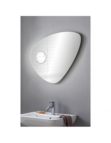 Огледало с LED осветление Camargue Organic - ШхВ 88х66 см, с интегрирано увеличително огледало