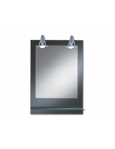 Огледало с халогенно осветление Form Pierre - ШхВ 50х70 см, IP20, с полица