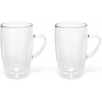 Комплект от 2 бр двустенни стъклени чаши - 100 мл