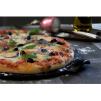 Керамична плоча за пица "SMOOTH PIZZA STONE" - Ø 36,5 см - цвят черен