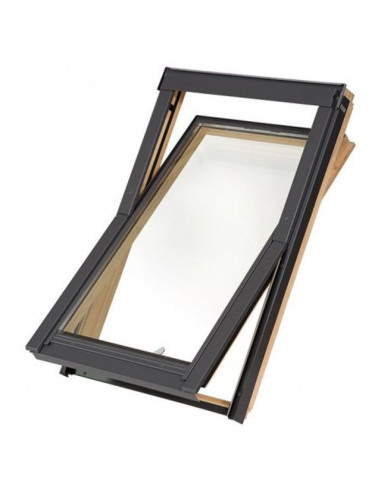 Покривен прозорец Solid Basic - 78x118 см, дървен