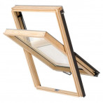 Покривен прозорец Solid Basic - 78x118 см, дървен