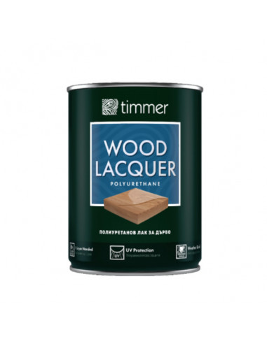 Лак за дърво Timmer Lacquer, полиуретанов, гланц, 750 мл