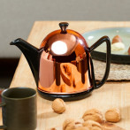 Стоманен чайник “Cosy® Manto“ - 1л - цвят черен / меден - BREDEMEIJER