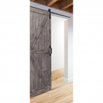 Дръжка за дървена плъзгаща се врата Radex Loft 337-101 - 3,2х22,8 см, метал, черна